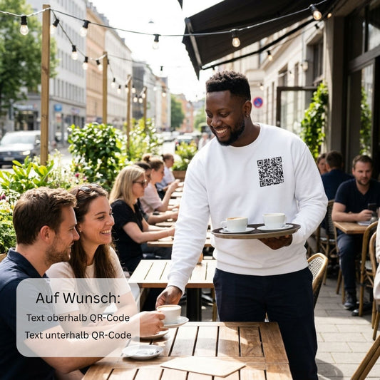 Gewerbe QR-System - Unisex Premium Sweatshirt - QR-Code auf der Brust